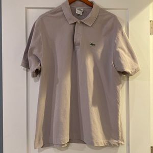 Lacoste Men Pique Polo Gray Shirt Size 7 (XXL)